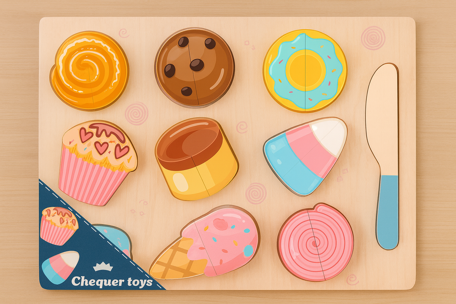 Semáforo Game (Cutting Board & Baskets)