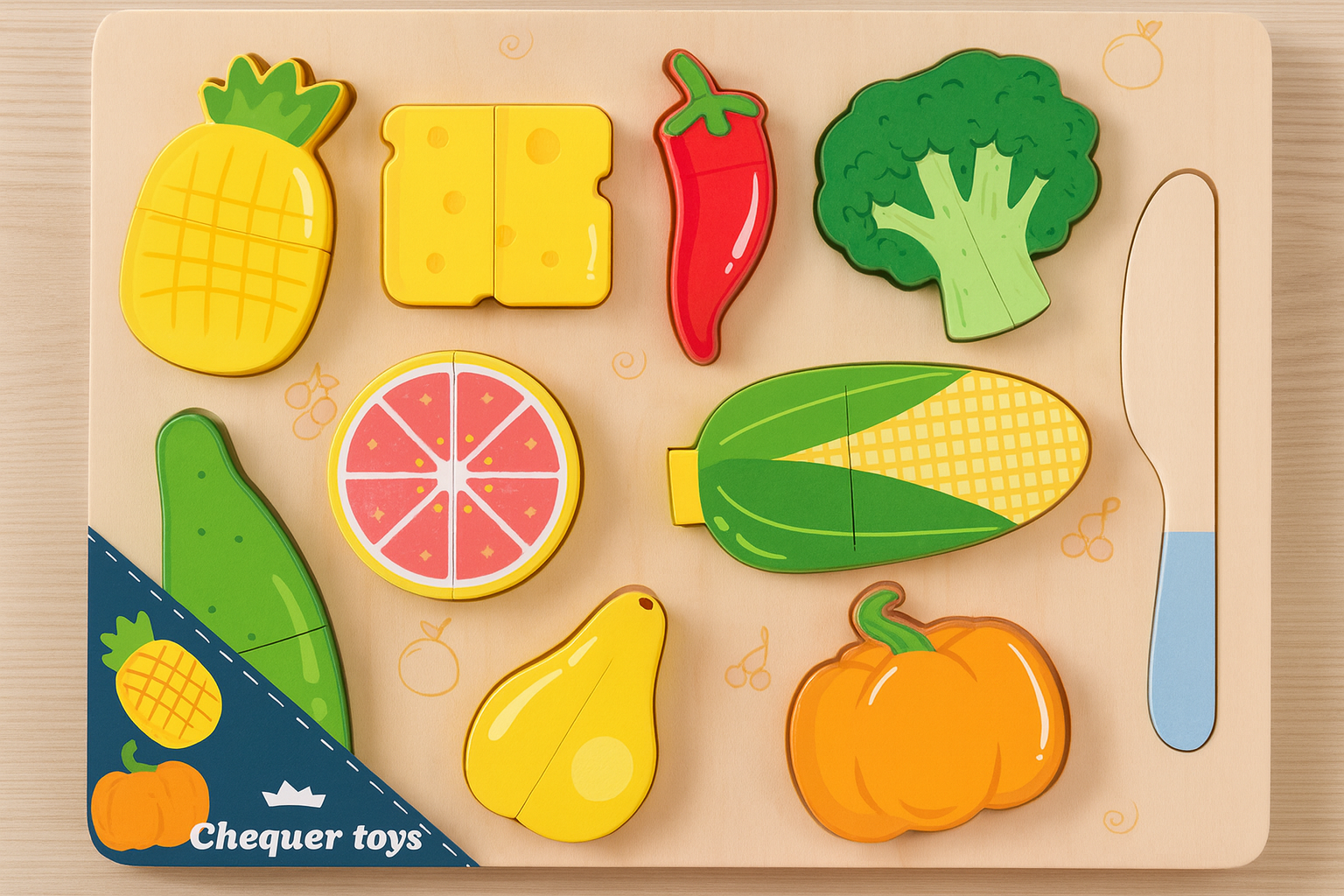 Semáforo Game (Cutting Board & Baskets)