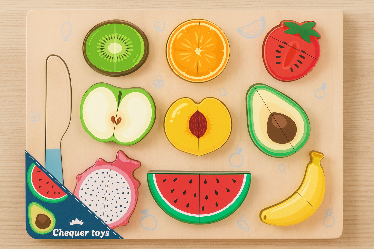 Semáforo Game (Cutting Board & Baskets)