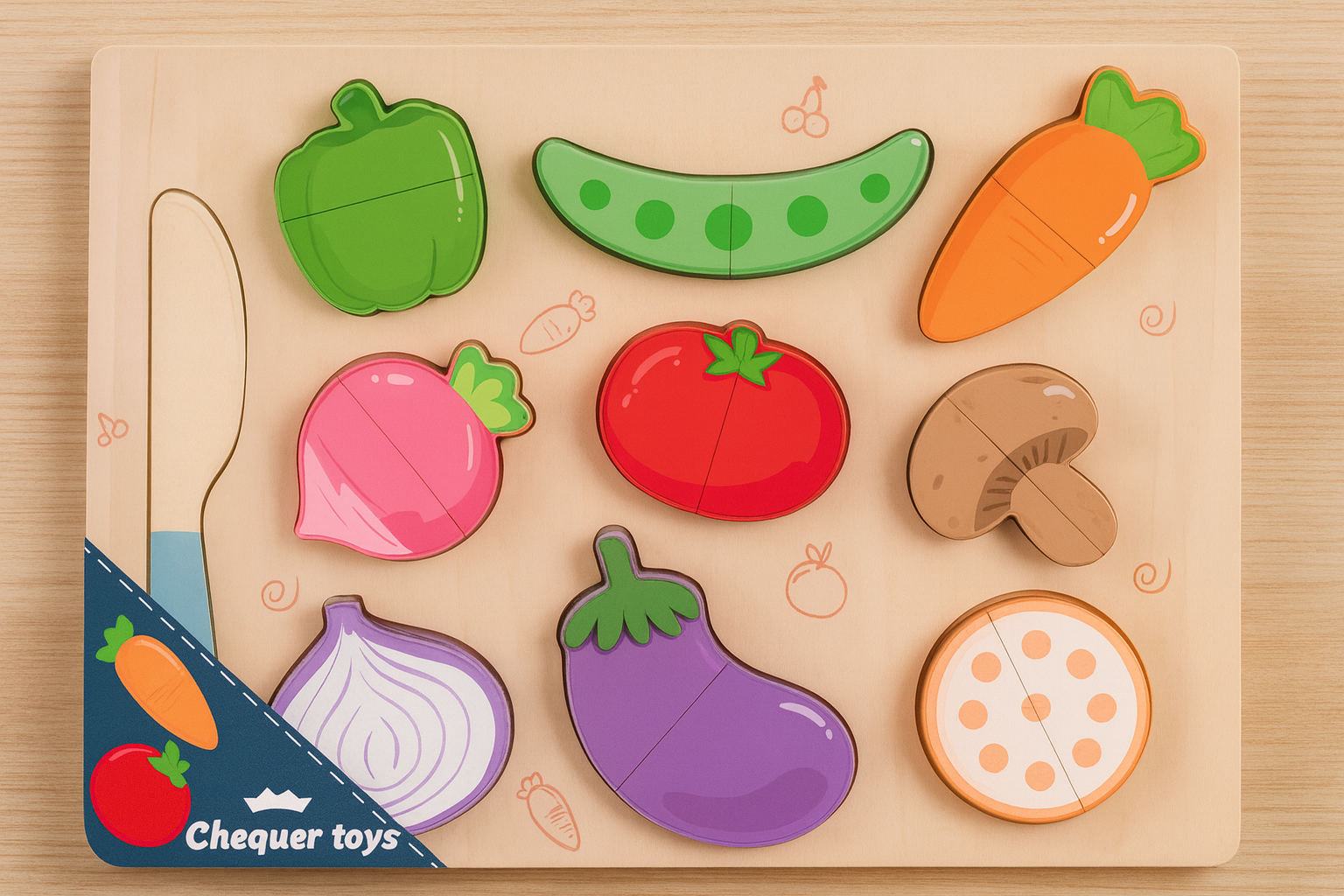 Semáforo Game (Cutting Board & Baskets)