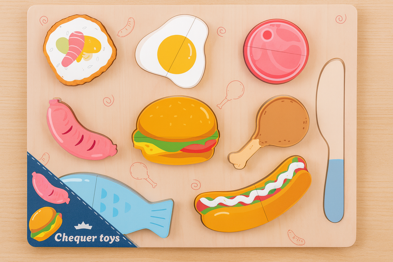 Semáforo Game (Cutting Board & Baskets)