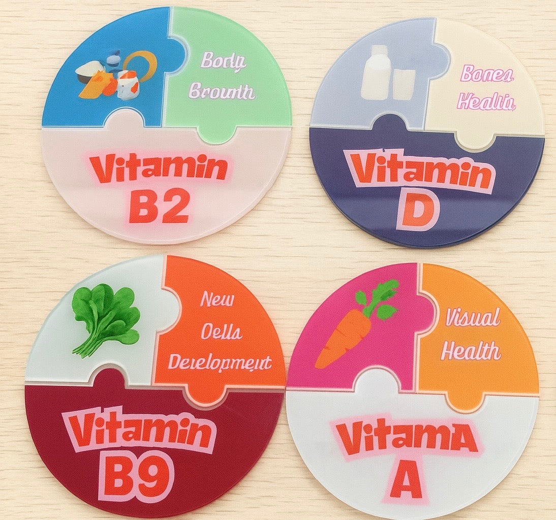 Educational Vitamin Puzzle Set – 13 Pieces