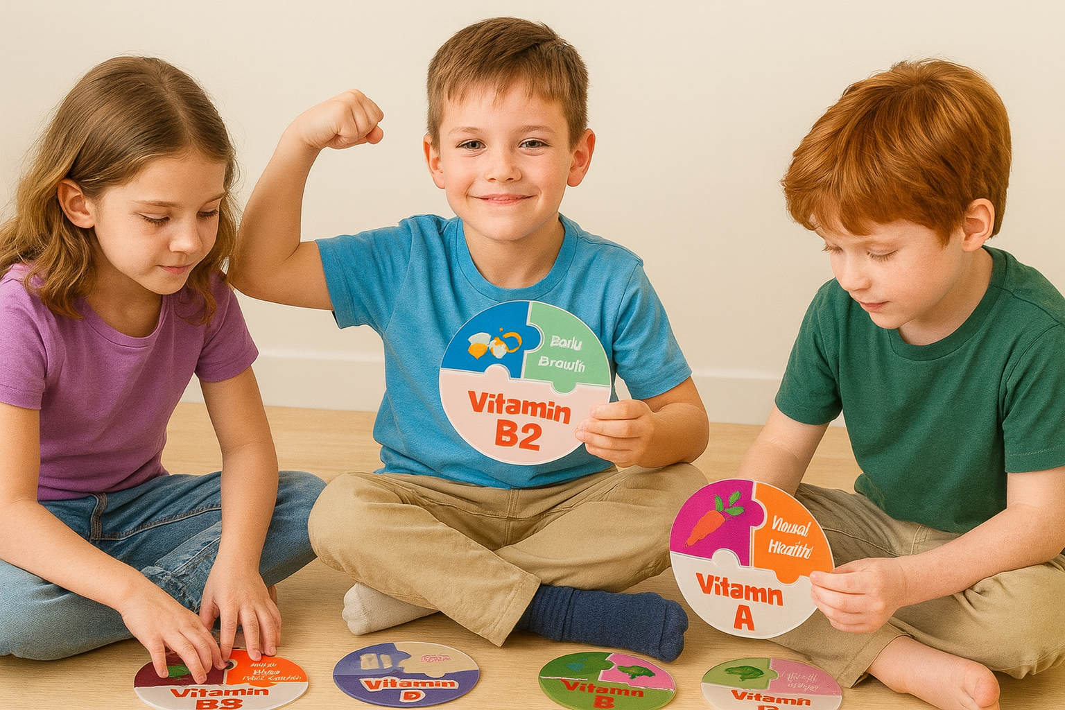 Educational Vitamin Puzzle Set – 13 Pieces