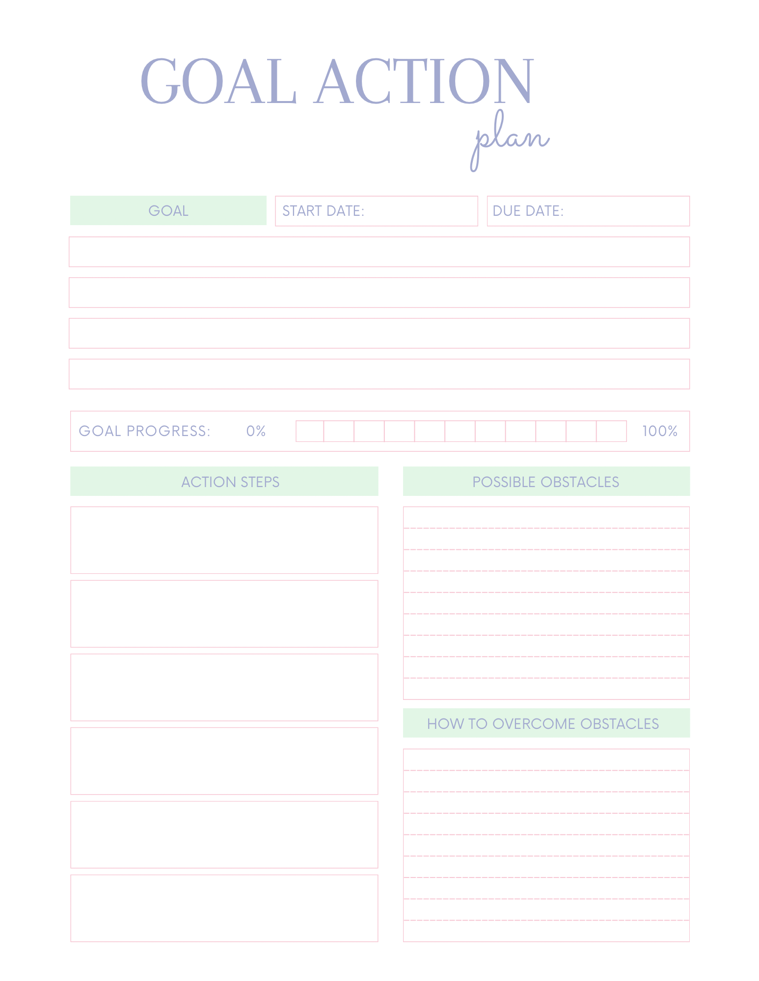 Goal-Setting Worksheets (extra idea)