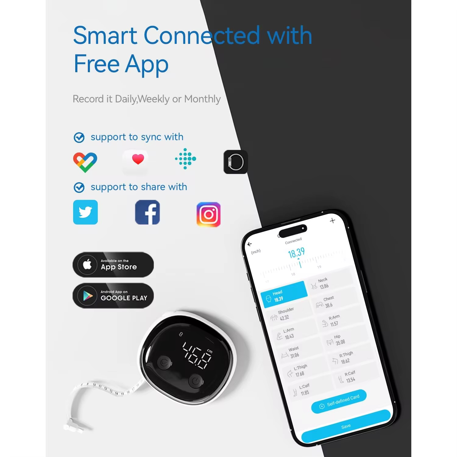 Bluetooth Body Measuring Tape