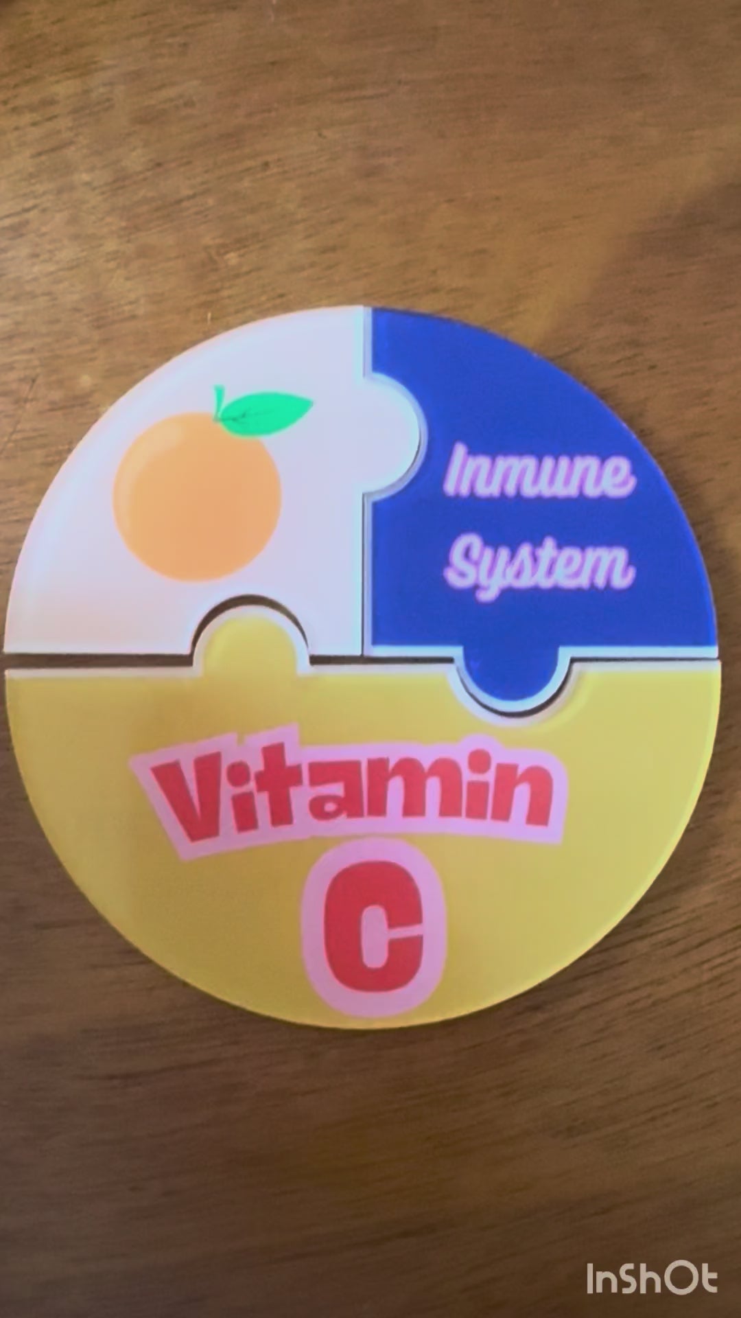 Educational vitamin puzzle game